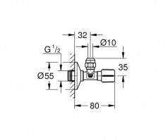 LLAVE ESCUADRA GROHE